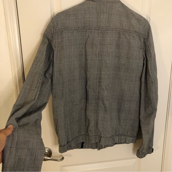 Diesel Vintage Cotton Zip Up Jacket varsity Micro plaid women w pockets Sz large - Picture 13 of 13